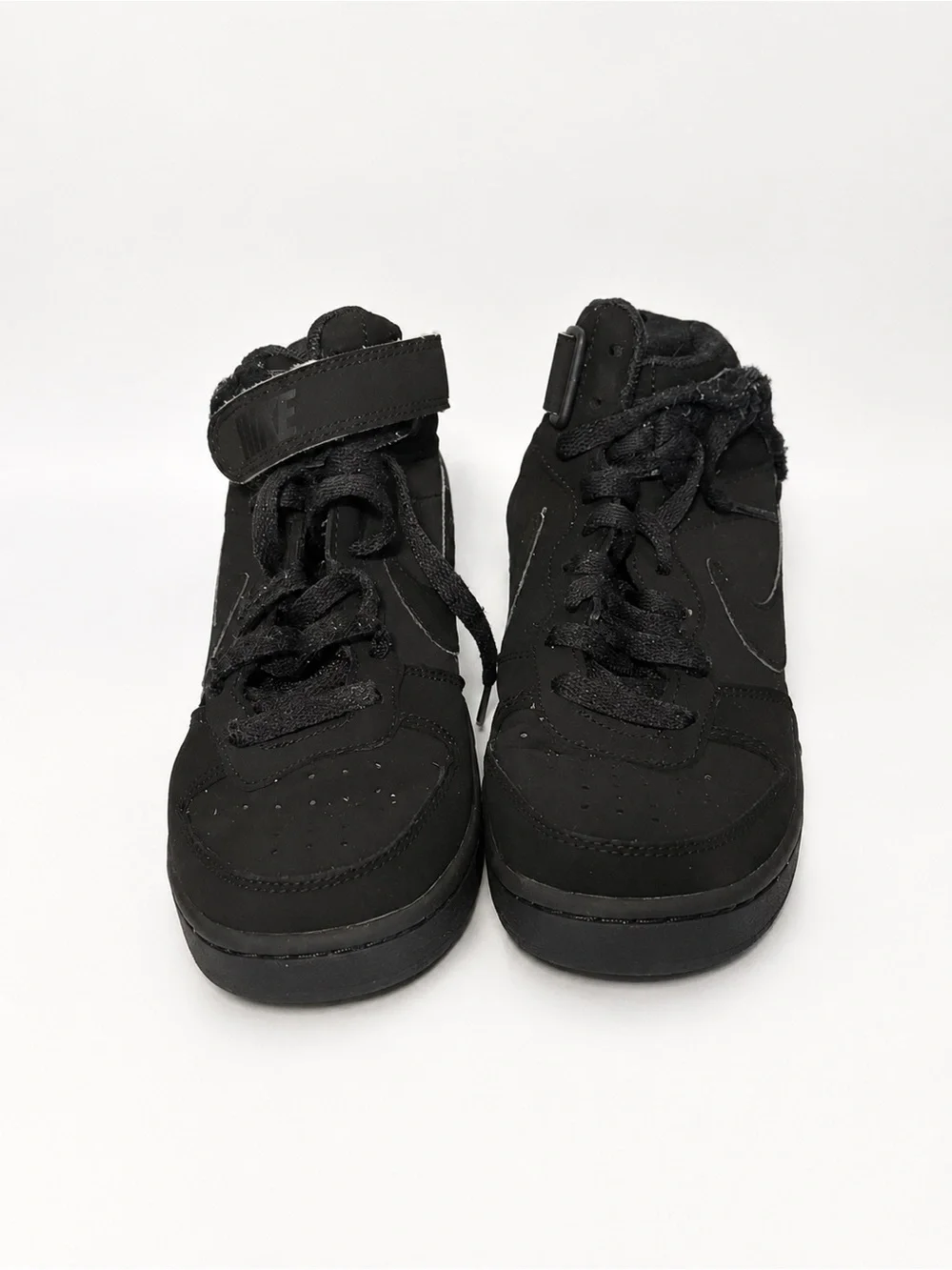 Nike Court Borough Mid 2 GS Triple Black High Top Sneakers 5.5Y